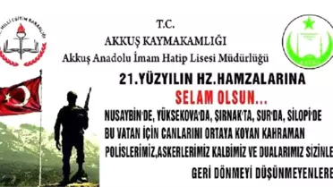 Akkuş'tan Güvenlik Güçlerine Afişli Destek