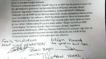 Tedbir Kararının Verildiği Gemerek'te MHP Teşkilatından İstifa Çağrısı