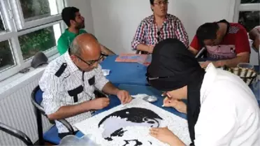 Gaziantep'te Görme Engellilere Mozaik Kursu