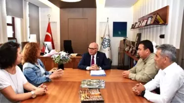 Tek Yıldız 59 Spor Yönetim Kurulu Başkan Eşkinat'ı Ziyaret Etti