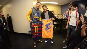 Neymar'dan Stephen Curry'e Ziyaret!