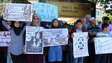Sivas'ta Okulların Birleştirilmesi Kararı Protesto Edildi