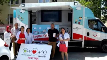 Sarıgöl'de Sağlıklı Yaşam Eğitim Aracı İlgi Gördü
