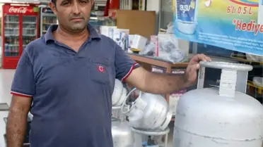 Topal Hırsız İki Büyük Tüpü Saniyeler İçinde Çaldı