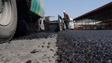 Bağıvar ve Bismil'de Sıcak Asfalt Çalışması