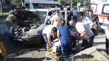 Aydın'da Ekip Otosu Kaza Yaptı, 3 Polis Yaralandı