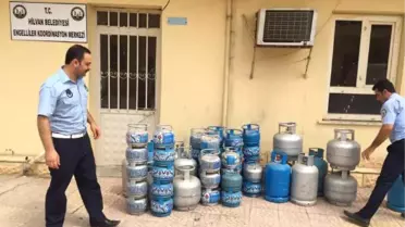 Hilvan'da Satışı Ruhsatsız Yapılan 55 Tüpe El Konuldu