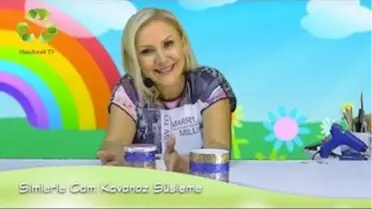 Handcraft Tv Simlerle Cam Kavanoz Süsleme