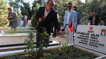 Konya Protokolü Şehitliği Ziyaret Etti
