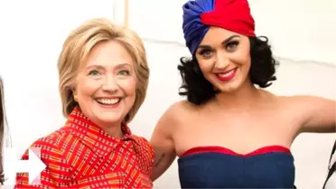 Katy Perry Hillary Clinton'a Destek İçin Soyundu