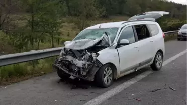 Tem'de Hafif Ticari Araç, Tır'a Çarptı: 1 Yaralı