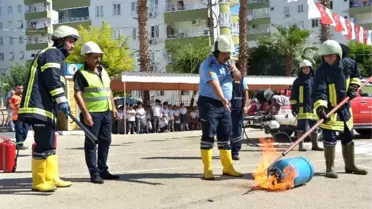 Mersin İtfaiyesinden Öğrencilere Yangın Tatbikatı