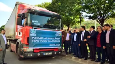 Pursaklar'dan Suriyeli Sığınmacılara Yardım Tır'ı