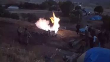 Sondaj Çalışması Sırasında Alev Çıktı