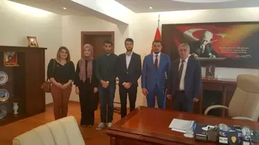 Akü'lü Öğrenciler Emniyet Müdürü'nü Ziyaret Etti