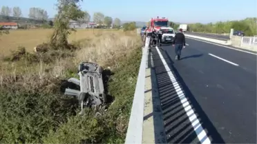 Tekirdağ'da Otomobil Şarampole Yuvarlandı: 1 Ölü 2 Yaralı