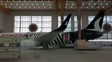 Anadolujet, Beşiktaş İçin Uçağı Logo ve Renklere Boyadı