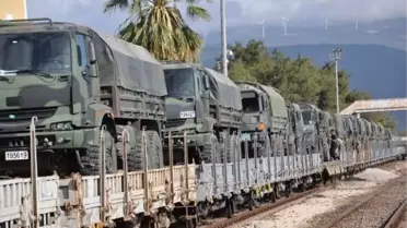 Gaziantep Islahiye?ye Askeri Araç ve Malzeme Sevkiyatı Sürüyor