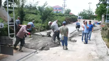 Yağlıdere'de Yol Çalışması