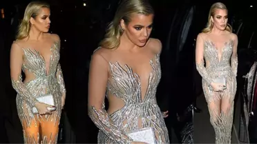 Khloe Kardashian Giydiği Kıyafetle Ablası Kim Kardashian'ı Aratmadı