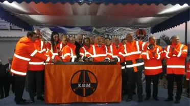 Bakanlar Köprülü Kavşağın Temelini Attılar