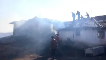 Havza'da Ev Yangını