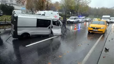 Şişli'deki Kazada Motoru Sökülen Aracın Hız İbresi Takılı Kaldı