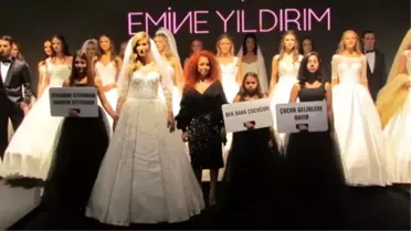 Defilede Siyah Gelinlik Giyen Çocuklar 'Çocuk Gelinlere Hayır' Dedi