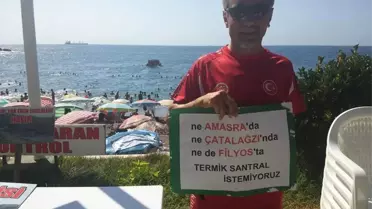 Engelli Milli Sporcu, Termik Santrali Protesto Etmek İçin Koştu