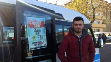 Sakaryalı Minibüsçüler 'Doları Boz Oyunu Boz' Eylemi Yaptı