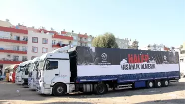 Mersin'den Halep'e 12 Tır Yardım