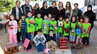 Geri Dönüşüm Ürünler Kuşlara Yuva Oldu