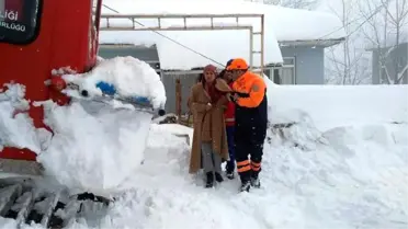 Kastamonu'da İki Hasta Paletli Araçla Hastaneye Götürüldü