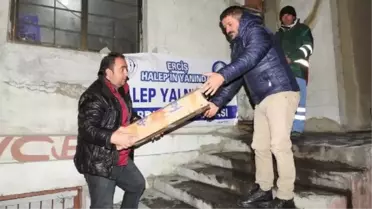 Erciş'ten Halep'e 2 Tır Yardım