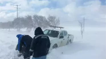 Medaş'tan Kar Mesaisi