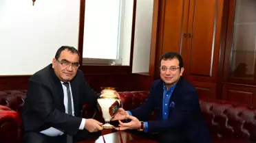 Başkan İmamoğlu Yeni Kaymakamı Makamında Ziyaret Etti