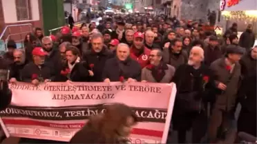 Sendika ve Meslek Örgütlerinden Ortaköy'de Terör Protestosu