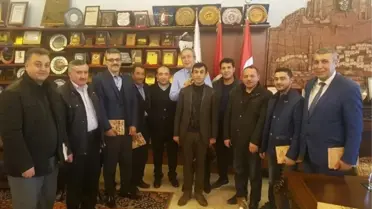 AK Parti Belde Başkanları Ünver'i Ziyaret Etti