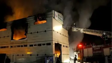 Batman'da Fabrika Yangını