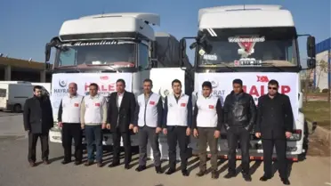 Şanlıurfa'dan Halep'e Bin 152 Yardım Tırı Gönderildi