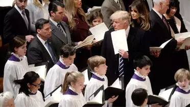 ABD Başkanı Trump, Ulusal Katedral'deki Dini Törene Katıldı
