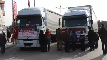 Akhisar'dan Halep'e Tonlarca Zeytin ve Zeytinyağı