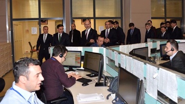Dha Ankara- Bakan Soylu, 112 Acil Çağrı Merkezi'ni İnceledi