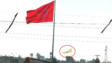 Suriye Sınırına Türk Bayrağı Dikildi