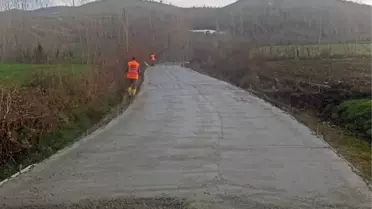 Bafra'da Beton Yol Çalışmaları Yeniden Başladı