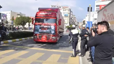 Aydın Müftülüğünün Son Yardım Tırı Halep'e Doğru Yola Çıktı