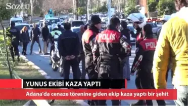 Adana'da Cenaze Törenine Giden Yunus Ekibi Kaza Yaptı