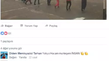 Öğrencisini Sırtında Taşıdı