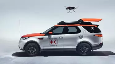 Land Rover'ın 'Drone'lu Aracı Hayat Kurtaracak