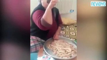 Mumbar Dolması Yapan Kadından Nusret Takliti